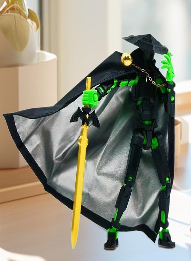 VALUEVIBES Titan Poly-Articulated Action Figure - 13-Joint Poseable 3D-Printed Model (Assembly Required) (Black&Green) - Image 2